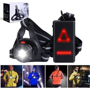 Hardloop verlichting - Borstlamp - Borstlamp hardlopen - Borstloop wandelaar - USB oplaadbaar - Hardloopvest - IPX6 Waterdicht