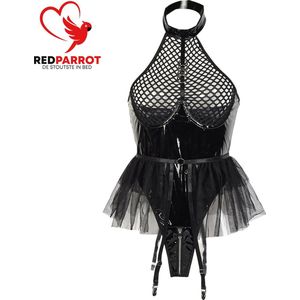 Latex bodysuit Tutu deluxe | Transparante borsten | Sexy kostuum | Erotische dames kleding | Uitdagende look | Lingerie | Catsuit | Body Suit