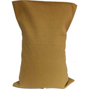 Ecologisch Kersenpitkussen 30 x 20 cm (oker), voor soepele spieren en ontspanning - Karamel - wasbaar hoesje