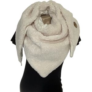 Driehoekige Sjaal - Teddy - Dikke Kwaliteit - Ecru - 160 x 80 cm (3#)