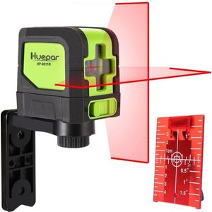 Laser l Uiterste Precisie l Voor Alle Klussers l Hobby/Vakmanschap l 2 Lijnen l Tot 40 Meter l Rode Laser l Zwart