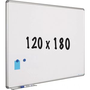 Whiteboard - Geëmailleerd staal - wit - Magnetisch - 120x180cm