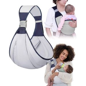 Draagdoek - Draagzak - Grijs - Wrap - Multifunctioneel - Ergonomisch - Baby - Dreumes - Wrap - Travel Size - tot 36 maanden
