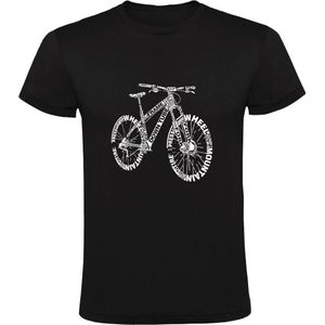 Fiets in woorden Heren T-shirt | wielrennen | mountainbike | fietsen