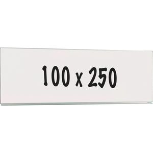 Whiteboard Deluxe - Geëmailleerd staal - Enkelzijdig bord - Weekplanner - Maandplanner - Jaarplanner - Magnetisch - Wit - 100x250cm