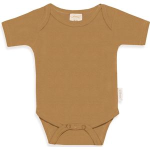 Funnies romper uni line Sand | romper 62-68 | baby | 100% zuivere katoen | rompertjes baby| rompers | romper korte mouw