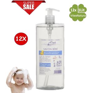 La Cigale 12x1L Baby douche gel verzorging ♥ Marseille Babyzeep vloeibaar Hypoallergeen. Zonder conserveermiddel, kleurstoffen, geur