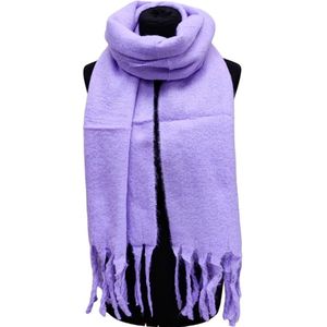 Warme Sjaal - Dikke Kwaliteit - Lila - 220 x 50 cm (23-210#)
