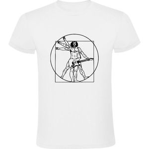 Da Vinci Gitarist Heren T-shirt | Muziek | Band | Rock and Roll | Festival | Hardrock | Gitaar | Electrische | Music | Shirt