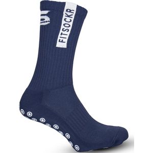 FitSockr - Gripsokken - Navy Blue - Voetbal - Maat 30/37