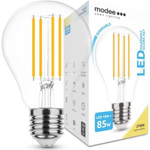 Modee Lighting - Voordeelpak 10 stuks - LED Filament lamp dimbaar - E27 fitting - A67 - 10W - 2700K warm wit licht