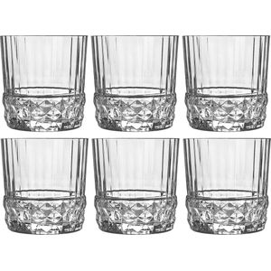 GLAMOMAX'S Choice - Transparante Retro Waterglazen '20s - Transparant - 37 cl - 6 stuks - Drinkglazen - Vaatwasserbestendig - Vintage glaswerk