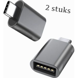2x Usb c naar usb a - Usb 3.1 - adapter - 10gbps - usb c - space grey