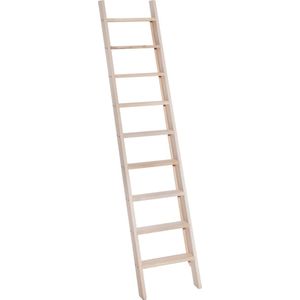 Zoldertrap - 9 treden - Stahoogte 183 cm - Houten ladder - Molenaarstrap - Beuken trap