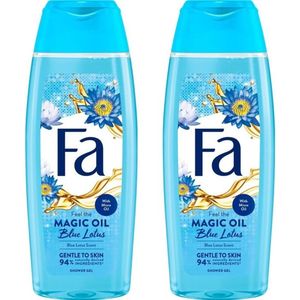FA Shower Gel Met Blauwe Lotus - Magic Oil - Verzorgende & Verfrissende Douchegel - 250ml x 2