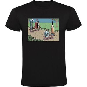 Potlood is verliefd op puntenslijper en moer is verliefd op schroef Heren T-shirt - relatie - liefde - love - humor - grappig