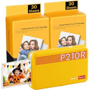 Equivera Mini Printer - Pocket Printers - Draagbare Printer - Mobiele Printer - fotoprinter