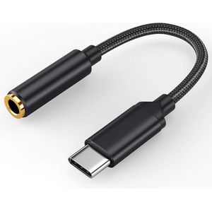 lightning naar jack - ZINAPS  USB C Headphone Adapter Type C tot 3,5 mm jack adapter USB C Aux Compatibel met de Samsung S20 / S20 Plus S10 Note10 Huawei P40 / P30 / P20 Pro, OnePlus 8/7 Pro, Mi 10/9/8, iPad Pro, Pixel 4/3 (zwart)