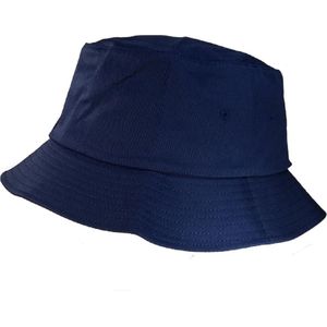 Bucket Hat - Vissershoedje - Festivalhoedje - Regenhoedje - Zonnehoedje - Hoed - Emmerhoed - Zon - Unisex - Donkerblauw