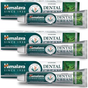 Himalaya Ayurvedic Dental Cream Neem Tandpasta - 3 x 100 g - Vegan - Tandpasta Zonder Fluoride en Gluten Vrij