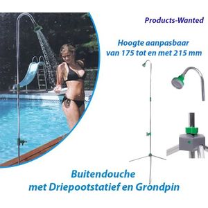 Buitendouche met Driepootstatief en Grondpin