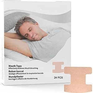 Equivera Mondtape - 24 Stuks - Gemiddeld Sterk - Mouth Tape - Mondpleisters - Slaaptape - voor Beter Slapen - Adem door je Neus - Mondpleister