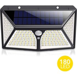 Solar LED buiten Lamp - 180LED Verlichting - Verlichting op Zonne-energie - Bewegingssensor- IP65 Waterdicht | Buitenverlichting - Buitenlamp op solar verlichting - Nachtsensor - Tuinlamp