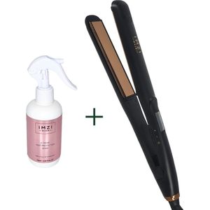 IMZI Hair Titanium Stijltang – Levenslange Garantie – Met Speciale Siliconen Strips voor Sneller Steil Haar