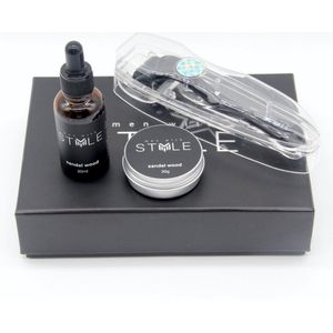 Baardverzorgingsset - Baardroller - Baardolie - Baardwax - Geschenkset