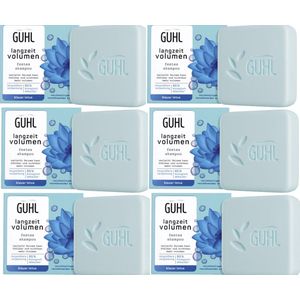 Guhl - Blauwe Lotus  Langdurige Volume Shampoo Bar - 6 x 75 g - Biedt Volume en Kracht voor Fijn en Futloos Haar - Shampoobar
