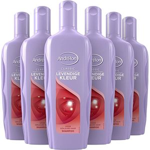 Andrélon Classic Levendige Kleur Shampoo voor gekleurd haar - 6 x 300ML - Voordeelverpakking