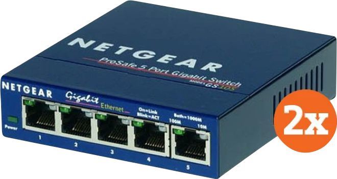 Netgear GS105 Duopack, Netwerkschakelaar