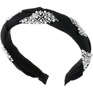 Emilie collection - haarband - parels - steentjes - chique - zwart