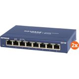Netgear GS108 Duo Pack (8 ports), Netwerkschakelaar, Grijs