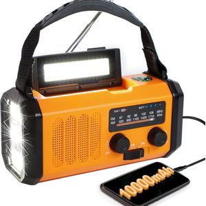Noodradio - Solar Crank Radio - Opwindbaar - 10000mAh - Powerbank Zonne Energie