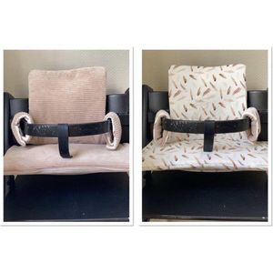 Julé Design Tripp Trapp kussenset beige rib / veertjes beige/bruin