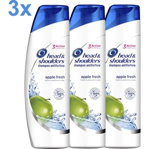 Head & Shoulders - Apple Fresh - Shampoo Antiforfora Anti-Dandred - 3x 400ml - Voordeelverpakking