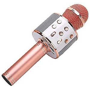 NIEUWE Draadloze Bluetooth Karaoke Microfoon, 3 in 1 Draagbare Handheld Karaoke Microfoon Verjaardagscadeau Home Party Speaker, Geschikt voor IPhone/Android/iPad/Sony, PC Smart Phone (Rose goud)
