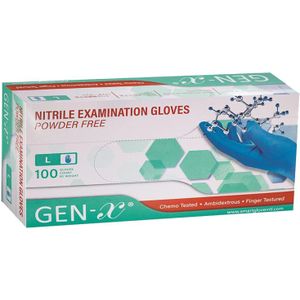 Gen-X - Nitril Handschoenen - Blauw - Poedervrij - 100 Stuks