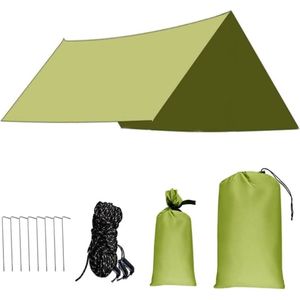 Tent, waterdicht, 3 m x 3 m, camping, tarp, ultralicht, hangmat, luifel, waterdicht, tent, Oxford-Zeil, 2000 mm, regenscherm, zone voor buiten, irriteren, strand, groot