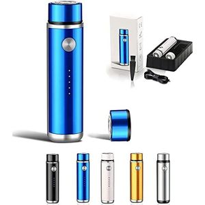 Mini draagbaar elektrisch scheerapparaat, zakformaat wasbaar elektrisch scheermes, USB snel opladen, reizen mini elektrisch scheerapparaat voor mannen (blauw)