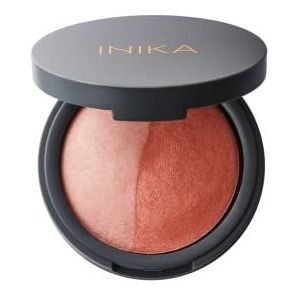 INIKA Baked Blush Duo - Burnt Peach Duo - Biologisch - Vegan - 100% Natuurlijk - Verzorgend - Alle huidtypes - Microplasticvrij - Minerale make-up
