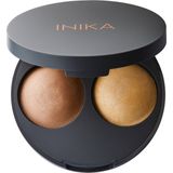 INIKA REFRESH Baked Contour Duo - Almond - Vegan - 100% Natuurlijk - Verzorgend - Alle huidtypes - Minerale make-up