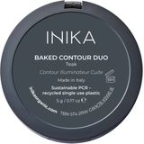 INIKA REFRESH Baked Contour Duo - Teak - Vegan - 100% Natuurlijk - Verzorgend - Alle huidtypes - Minerale make-up
