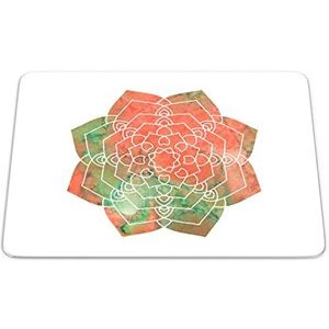 Bonamaison, Rechthoek Pop Art Digitale bedrukte muismat, antislip onderkant, voor kantoor en thuis, afmetingen: 22x18 cm