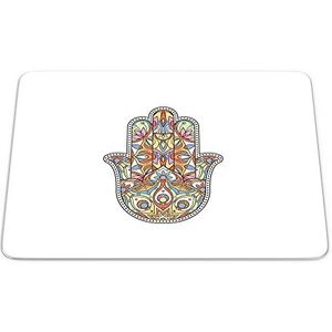 Bonamaison, Muismat, rechthoekig, digitaal bedrukt, antislip onderkant, voor kantoor en thuis, afmetingen: 22 x 18 cm
