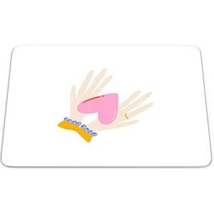 Bonamaison, Rechthoek Pop Art Digital bedrukte muismat, antislip onderkant, voor kantoor en thuis, grootte: 22x18 cm