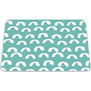 Bonamaison, Muismat, rechthoekig, digitaal bedrukt, antislip onderkant, voor kantoor en thuis, afmetingen: 22 x 18 cm
