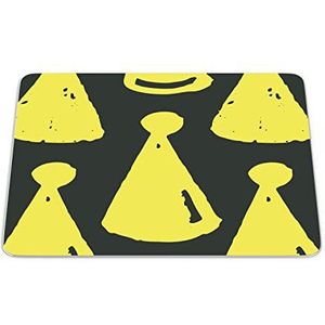 Bonamaison, Muismat, rechthoekig, digitaal bedrukt, antislip onderkant, voor kantoor en thuis, afmetingen: 22 x 18 cm
