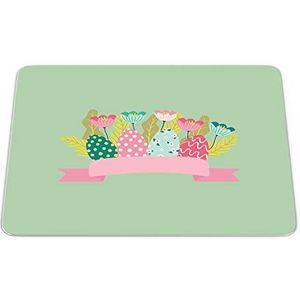Bonamaison, Rechthoek Pop Art Digitale bedrukte muismat, antislip onderkant, voor kantoor en thuis, afmetingen: 22x18 cm